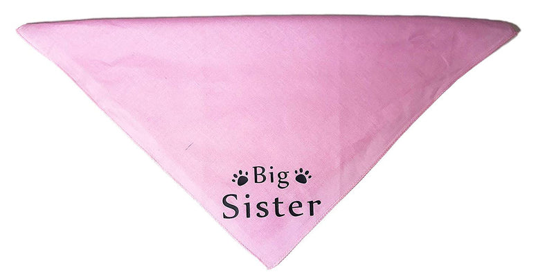 Midlee Big Sister Dog Bandana Large, Light Pink - PawsPlanet Australia