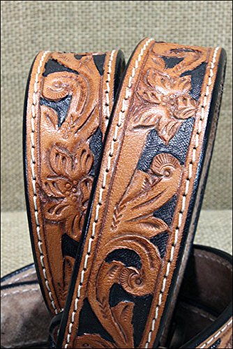 [Australia] - HILASON Leather Gun Holster Belt New Handmade Floral Tool Western Work Mens 58 In. 