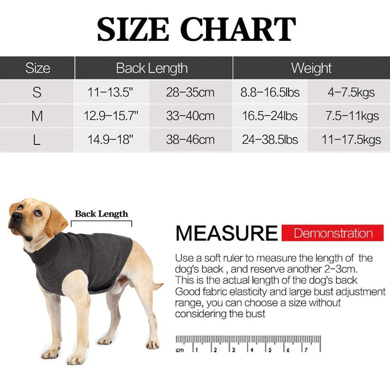 Top-Newest Dog Anxiety Coat vest Jacket to Keep Calming Comfort Stress Relief Coat - S Grey-S S (back length:11"-13.5") - PawsPlanet Australia