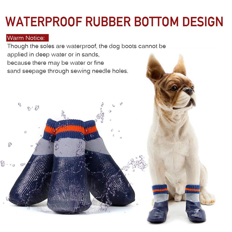 URBEST Dog Socks, Dog Boots Shoes, Non-Slip Soles Adjustable Dog Paw Socks, Waterproof Paw Protectors for Indoor Outdoor Use 6# - PawsPlanet Australia