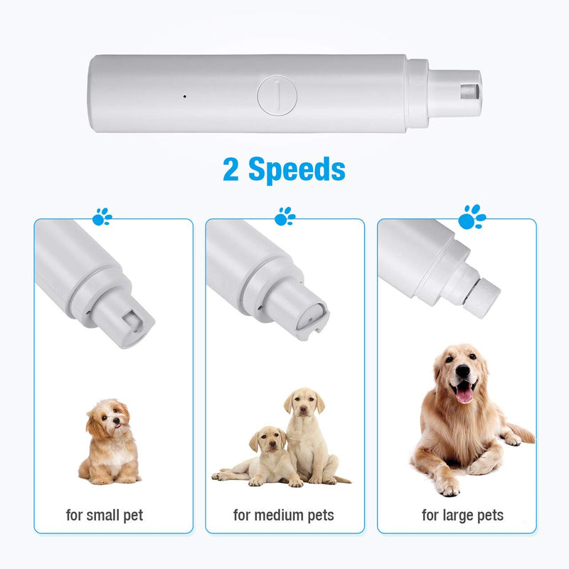 [Australia] - isYoung Pet Nail Grinder, Quite Low Noise Rechargeable Cat Nail Grinder, Pet Nail Trimmer Clipper for Small Dogs and Cats 