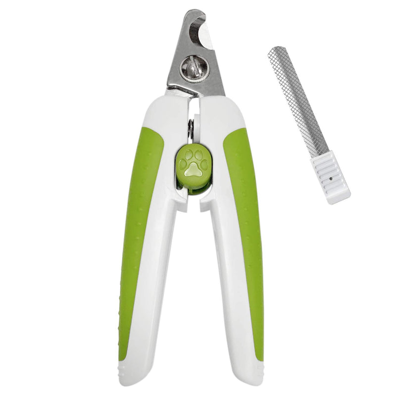 [Australia] - Dog Nail Clippers - Pet Nails Trimmer for Dogs or Cats with Safety Guard to Avoid Over-Cutting, Free Nail File & Lock Switch, Sturdy Non-Slip Handles 