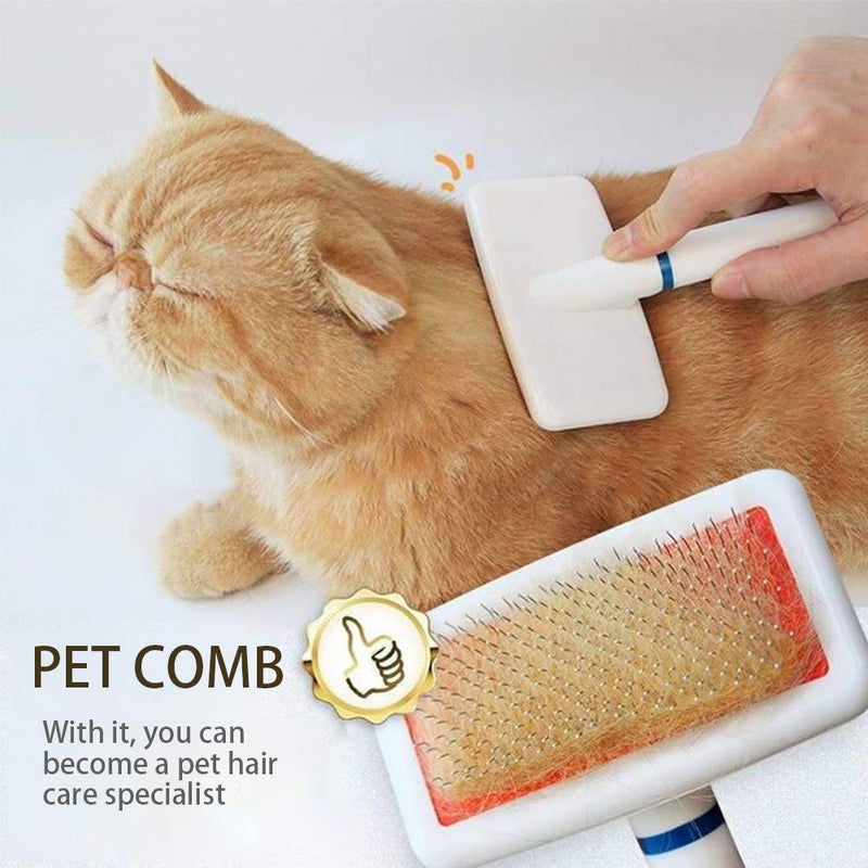 Rabbit Brush Guinea Pig Comb Plucking Hair Brush Small Pet Grooming Comb Grooming Brush for Small Pets Removes Loose Knots for All Coat Types White - PawsPlanet Australia