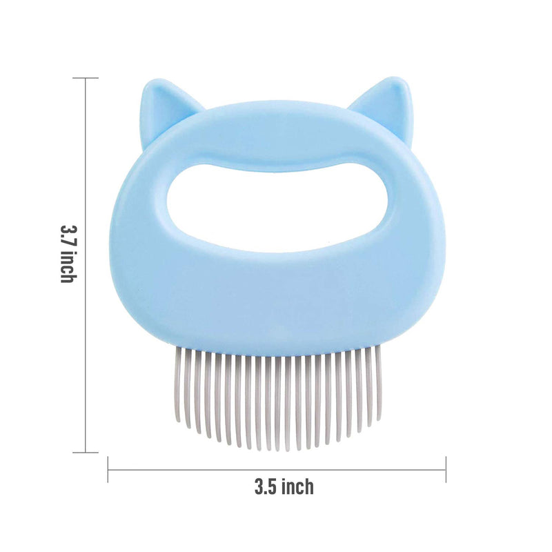 CNXUS Cat Comb, Gentle Cat Grooming Comb & Cat Massage Comb - Effective Dematting Comb for Cats, Ideal Cat Comb for Matted Hair - Painless Cat Combs for Deshedding, Cute Cat Shell Comb Blue - PawsPlanet Australia