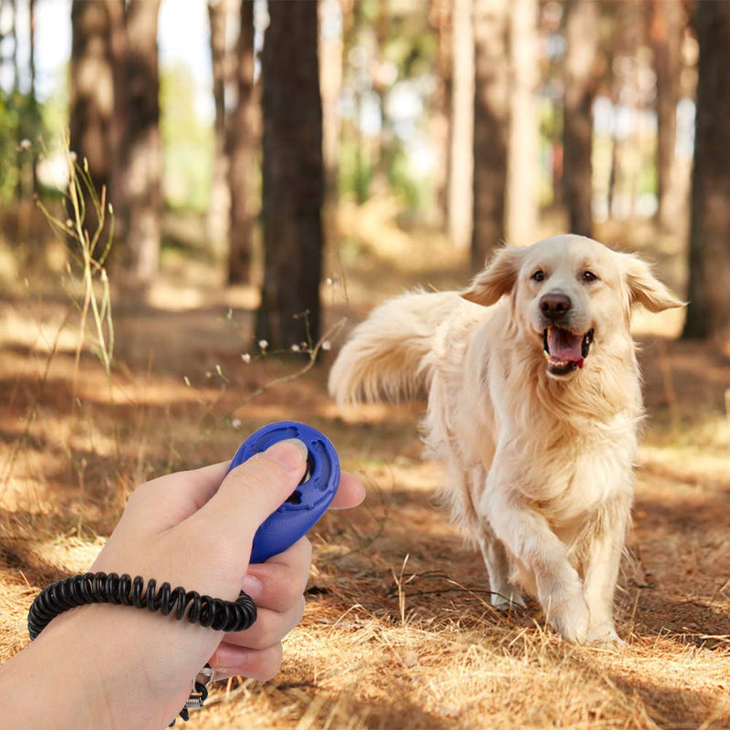 [Australia] - N / A 2PCS Training Clicker for Dogs with Wrist Strap, Dog Cat Clicker Bird Pet Puppy Clicker Training with Big Button, Effective Behavioral Training Tool Easy to Use 