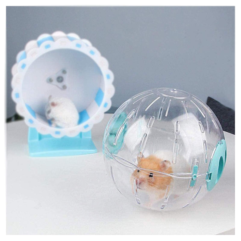 WishLotus Hamster Exercise Ball, 5.51 Inch Transparent Hamster Ball Running Hamster Wheel Plastic Cute Exercise Mini Ball for Dwarf Hamsters to Relieves Boredom and Increases Activity 5.51in Blue - PawsPlanet Australia