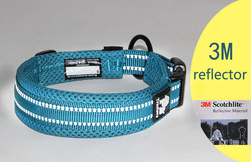 TRUE LOVE Truelove Dog Training Collar TLC5011 Reflective Premium Duraflex Buckle Nylon Webbing Pet Dog Collars,High Grade Nylon Webbing No Choke Basic Collars Now Available (S, Blue) S - PawsPlanet Australia