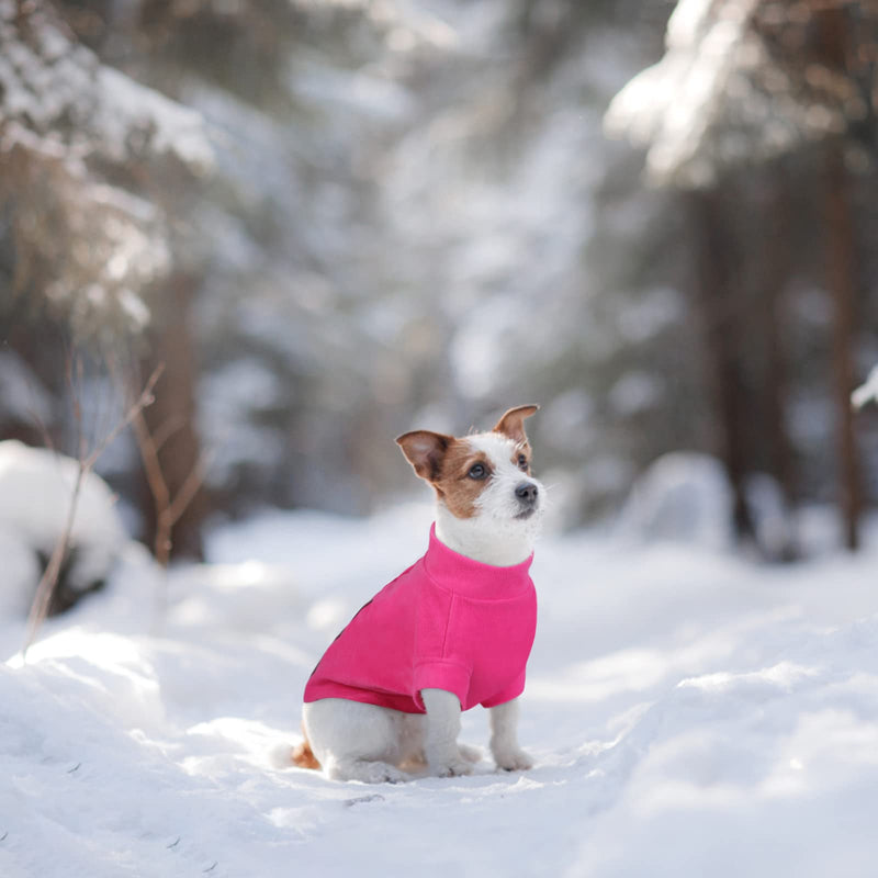 ASENKU Dog Sweater, Fleece Dog Vest, Soft Comfortable Pet Pajamas, Warm Winter Dog Shirt, Reflective Cold Weather Coat Jacket Pet Clothes for Small & Medium Dog Breeds (Pink, S) Pink - PawsPlanet Australia
