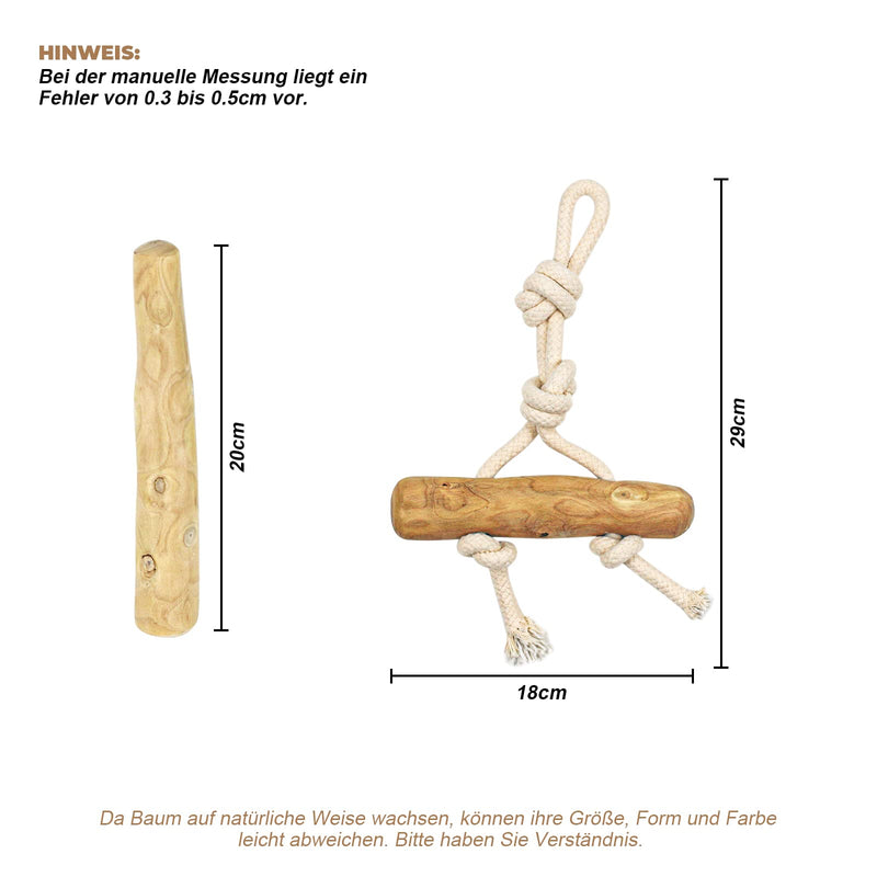 Reyshin Wooden Chew Stick for Dogs, Pack of 2 Chew Toys Natural Dog Toy Chewing Root for Dental Care & Chewing Muscle Training of Medium and Large Dogs (L - For Dogs 15 to 30kg) L - For Dogs 15 to 30kg - PawsPlanet Australia