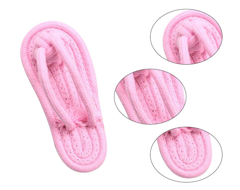 Cotton Pet Dog Rope Toy Non-toxic Puppy Chew Toy for Bite Training Teeth Cleaning Play Rope Toys for Large Small Dog Pink - PawsPlanet Australia