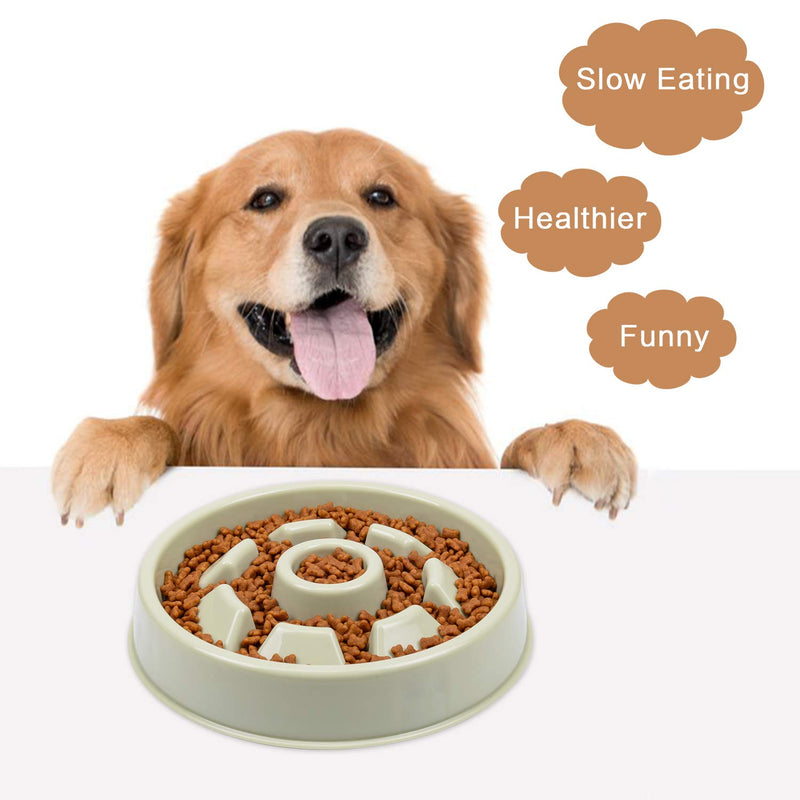[Australia] - Dcxz Slow Feeder Dog Bowl for Slow Down Eating and Anti-Chocking Fun Interactive Prevent Obesity Dog Supplies A-Green 