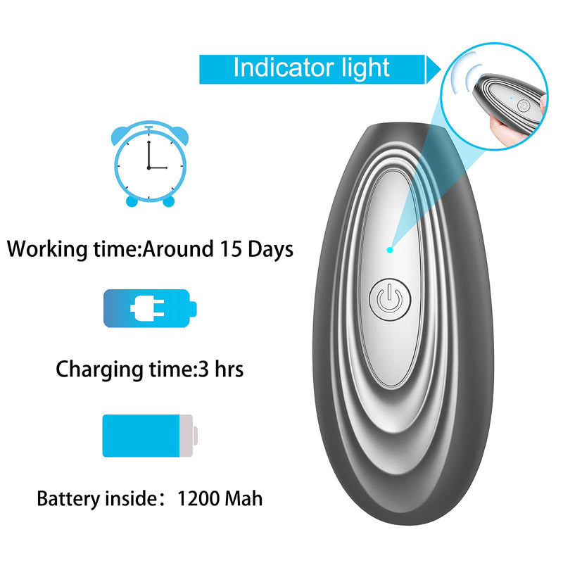 Bestdoggo Portable Ultrasonic Barking Control Device, Anti Barking Dog Barking Deterrent Indoor&Outdoor, Stop Barking Device, Barking Deterrent, Dog Bark Trainer. Grey - PawsPlanet Australia