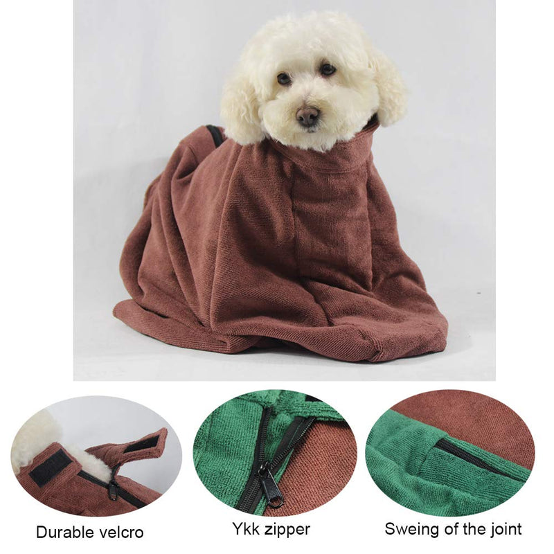Pet Towel Dry Bag,Dog Fast Dry Bag, Fast Drying Bath Towels Super Absorbent Pet Cat Bath Robe Towel Large, Green L: Length 111cm,Width 82cm - PawsPlanet Australia
