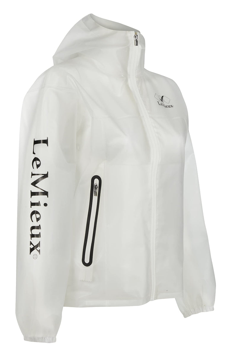 LeMieux Women's Go Aqua Waterproof Over Jacket in White - Soft TPU - Flexible & Breathable XS - PawsPlanet Australia