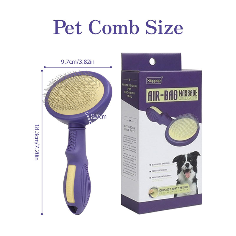 Pet dog brush, cat brush, Eiflayn 1 piece pet brush, pet self-cleaning plucking brush removes undercoat, hair remover pet brush for long-haired, short-haired dogs and cats - PawsPlanet Australia