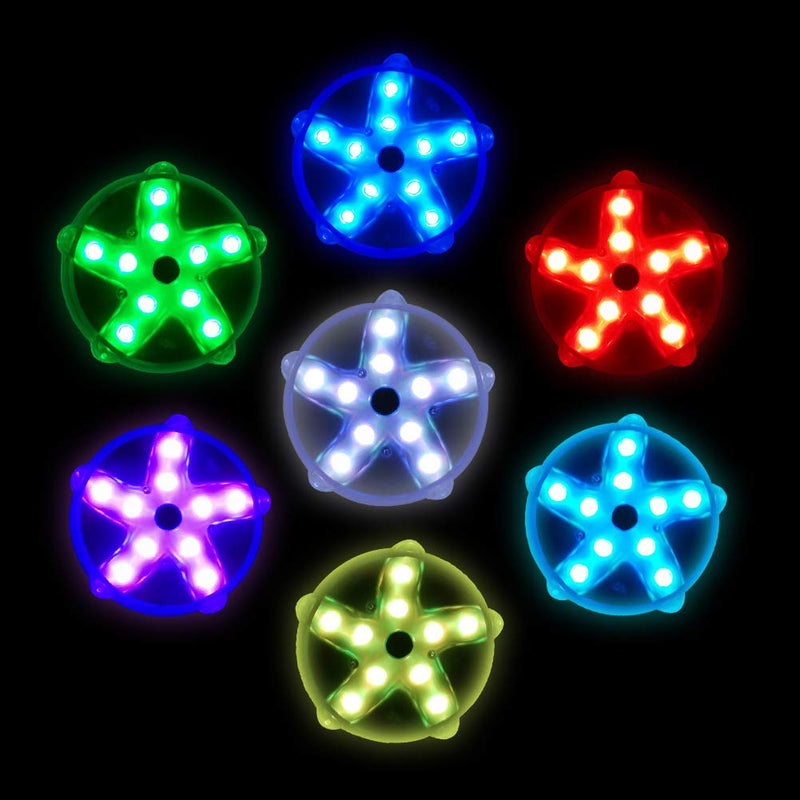 Bath Spa Lights, 3.3'' Floating Light for Hot Tub, IP68 Waterproof Pool Lights, Colourful Light with Starfish Shape, Submersible Colour Changing Lights for Pool Pond Bathtub(1PCS) 1PCS - PawsPlanet Australia