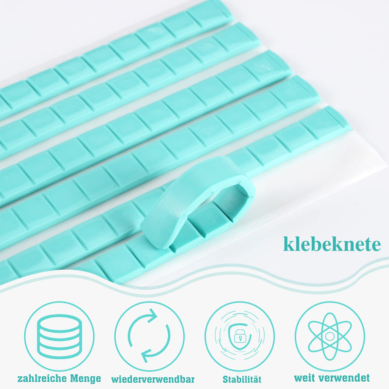 Pack of 192 adhesive clay, removable adhesive pads, self-adhesive poster strips, wall adhesive, 3D double-sided adhesive pads, adhesive cushion, flexible, reusable for nail art, poster, photo frame (white and green), white, blue, 192 - PawsPlanet Australia