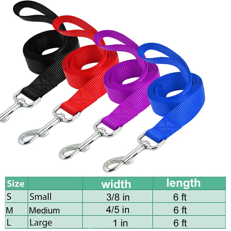 [Australia] - AEDILYS Dog Leash,Strong and Durable Traditional Style Leash with Easy to Use Collar Hook,Nylon Dog Leashs, Traction Rope, 6 Feet Long, 1 Inch Wide,Blue 