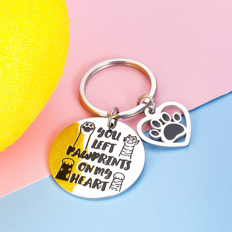 [Australia] - Pet Memorial Keychain for Loss of Dog Cat Sympathy Gifts for Dog Mom Men Remembrance Key Chain Jewelry for Women Men Friends Kids Coworker Family Dog Cat Passed Away Gifts 