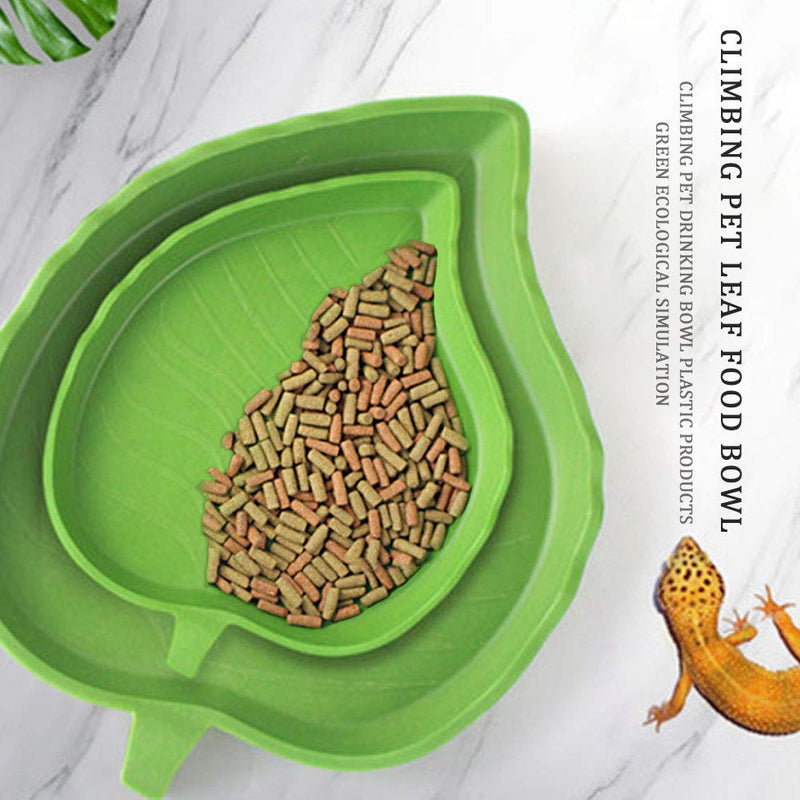 nuoshen 2 Pack Reptile Food Water Bowls,Tortoise food Water Bowl Dish Plate for Crawl Pet Tortoises or Small Reptiles - PawsPlanet Australia