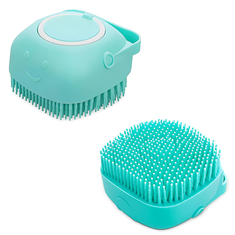 1 piece dog brush, bath brush made of soft, massage brush for dogs, puppy grooming brush, soft pet cleaning massage brush, shampoo dispenser for soothing massage washing - PawsPlanet Australia