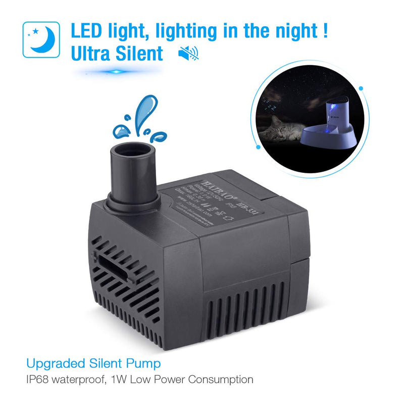 isYoung Pet Fountain Pump for LED Cat Fountain,Super Silent Submersible Electric Replaceable Water Pump with Low Power Consumption - PawsPlanet Australia