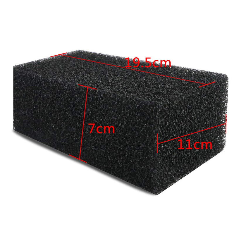 [Australia] - YG_Oline 3 pcs Aquarium Filter Pads, Black Aquarium Sponge Filter Sponge Open Cell Foam Block Foam Filter Material, 7.5" x 4" x 2.75" 