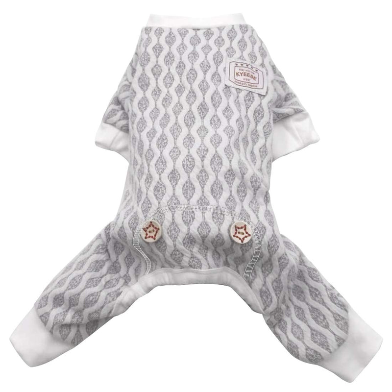 kyeese Dog Pajamas Stretchable Dog Jumpsuit 4 Legs Pet PJS Puppy Cat Pajama Onesie for Spring Summer Large Grey - PawsPlanet Australia