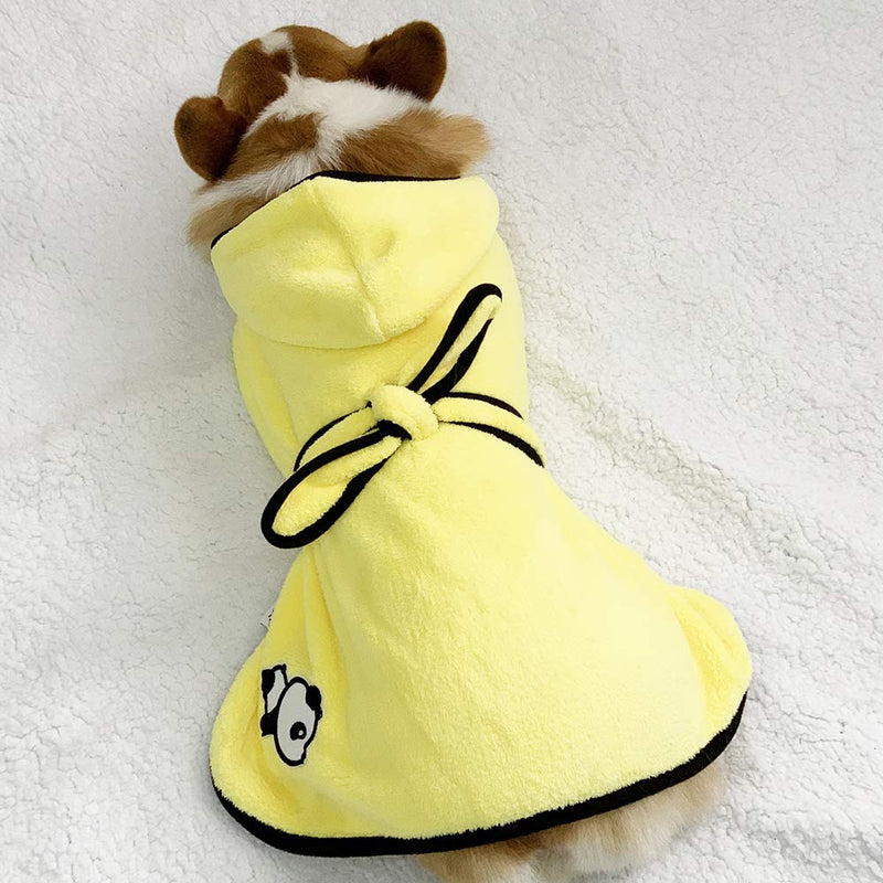 BT Bear Dog Bathrobe,Microfiber Pet Bath Towels Water-absorption Pet Bathrobe Quick Drying For Cats Puppy Small Dogs (XS: back length 33cm) XS: back length 33cm - PawsPlanet Australia