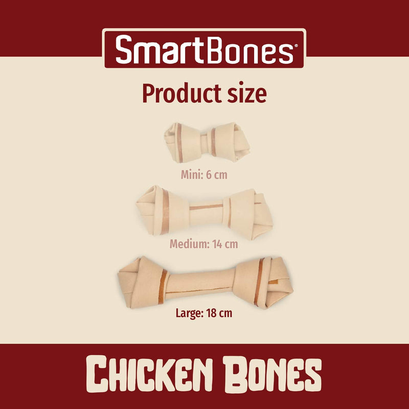 SmartBones Large Chicken Bone Rawhide-Free Chewy Treats for Dogs, Made With Tasty Chicken and Vegetables - PawsPlanet Australia