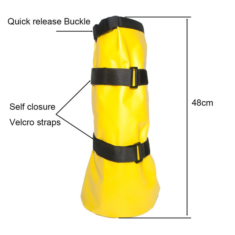 Less Side Horse Hoof Soaking Bag Poultice Boot Equine Hoof Soaker Hoof Soak Bag for Hot or Cold Soaking Hooves Comes with EVA Pad and Self-Stick Straps Yellow - PawsPlanet Australia