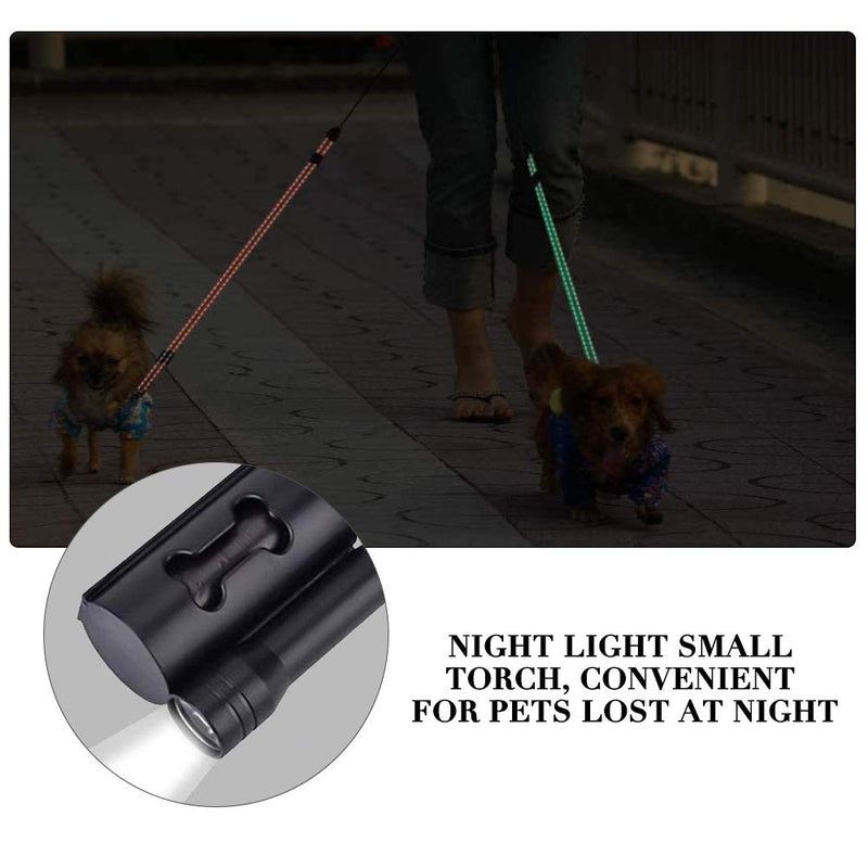 Gobesty Double Retractable Dog Lead, 3M Flexible Retractable Dog Lead Double Lead for Two Dogs with LED Light and Bin Box for Two Dogs (Less than 11.4 kg (25 lbs) per dog) - PawsPlanet Australia