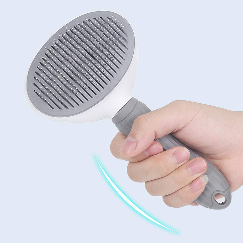 Pet Cat Brush Dog Brush Short Hair Grooming Brush Undercoat Cat Brush Fine Hair Soft Brush Automatic Hair Removal Comb with One Button Cleaning - PawsPlanet Australia