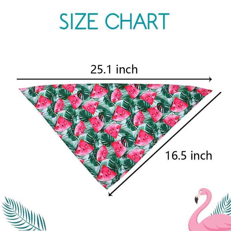 6 Pack Dog Bandana Flamingo & Fruit & Hawaii Pattern Cooling Summer Style - Soft Dog Triangle Scarfs for Pet Puppy - PawsPlanet Australia