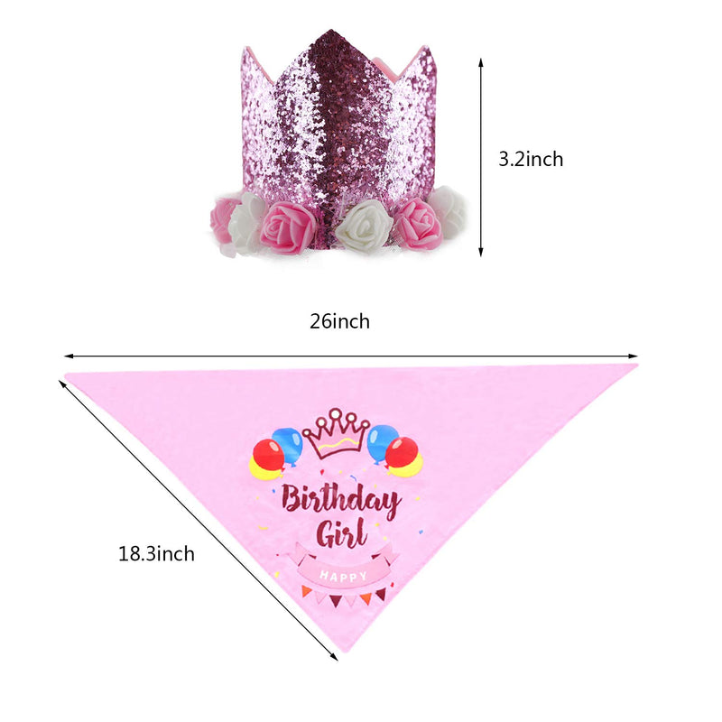Dog Birthday Party Supplies, Dog Birthday Bandana Set with Hat & Dog Happy Birthday Banner, Dogs First Birthday Party 0-9 Adjustable Digital Puppy Crown and Triangle Scarf, Suitable for All Size Dogs - PawsPlanet Australia