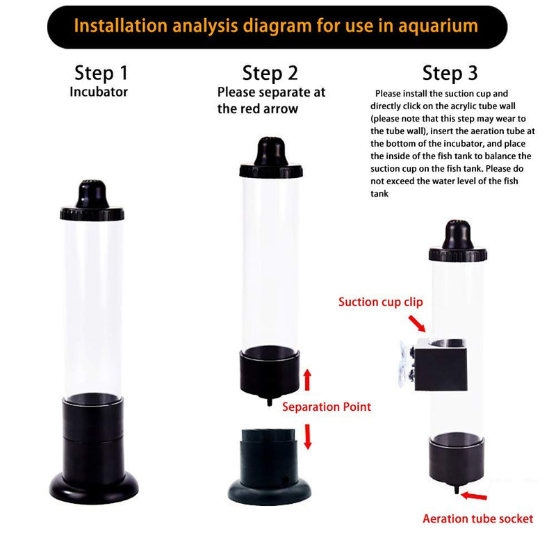 NEWCOMDIGI Brine Shrimp Eggs Incubator, Hatchery for Artemia Eggs, Live Artemia Cysts Hatchery Kit, DIY Aquarium Fish Tank Hatch Tool for Fish Food 4 PCS Set - PawsPlanet Australia