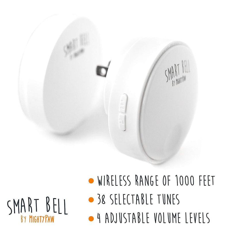 Mighty Paw Smart Bell 2.0, Dog Potty Communication Doorbell, Super-Light Press Button Doorbell 1 Activator White - PawsPlanet Australia
