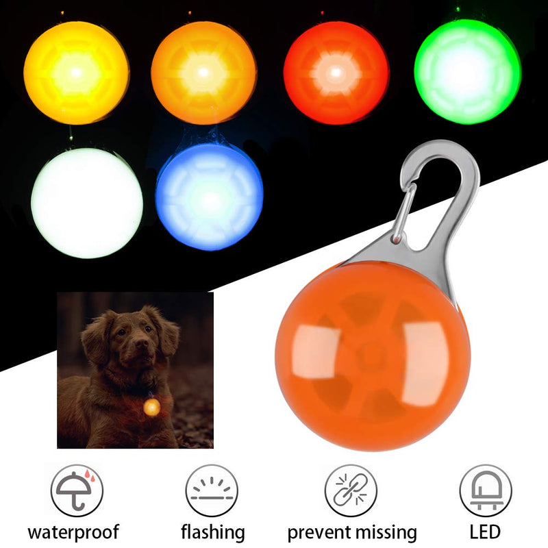 LMLMD Pet Cat Dog Collar Light, Safety LED Lights for Dog Collar Waterproof, Upgraded Dog Night Walking Lights with 4 Flashing Modes 6 Extra Batteries - 6 Pack - PawsPlanet Australia