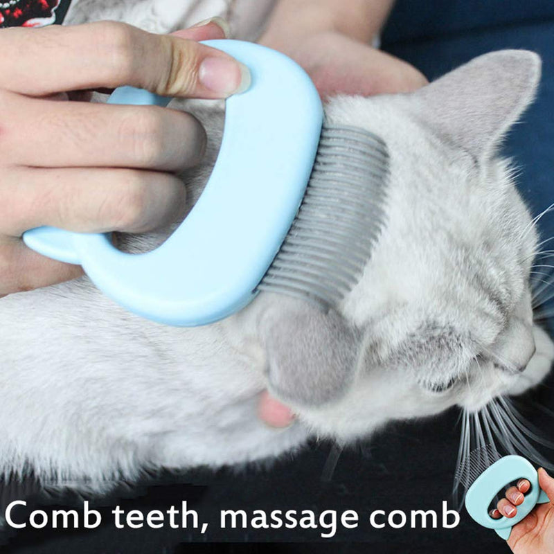 [Australia] - N/P Relaxing Cat’s Comb Massager, Cat Brush with Extra Soft Silicone Pins – Grooming & Shedding Massage Brush for Short & Long Hair -Promote Blood Circulation Green 