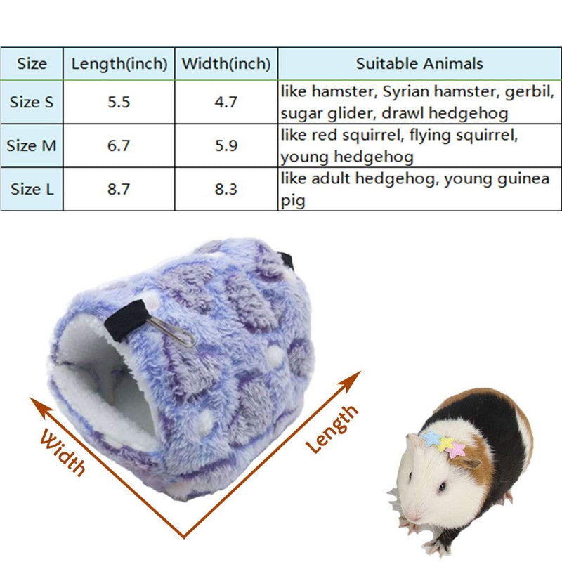 Oncpcare Winter Warm Hamster Bed Playing Soft Hamster Hammock Sleeping Cute Small Animals Nest Hanging Home Resting for Young Guinea Pig Degu Drawl Hedgehog S Purple - PawsPlanet Australia