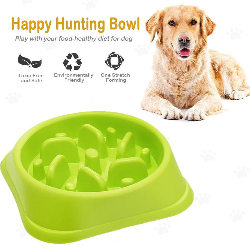 Slow Feed Dog Bowl 8 inch, Slow Eating Preventing Choking Healthy Design Bowl, Dog Food Water Bowl Pet Interactive Fun Feeder Bowl - PawsPlanet Australia