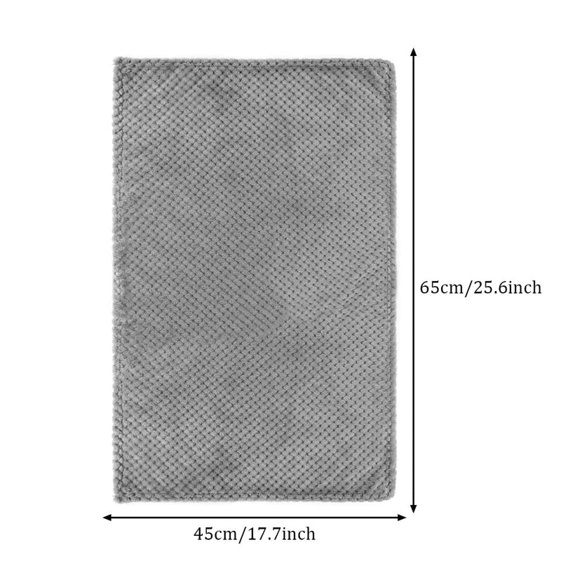 Small Blanket Fuzzy Flannel Washable Soft Warm Pet Bed Cover Blanket for Small Dog Cats Puppy(45x65cm,Gray) Gray - PawsPlanet Australia