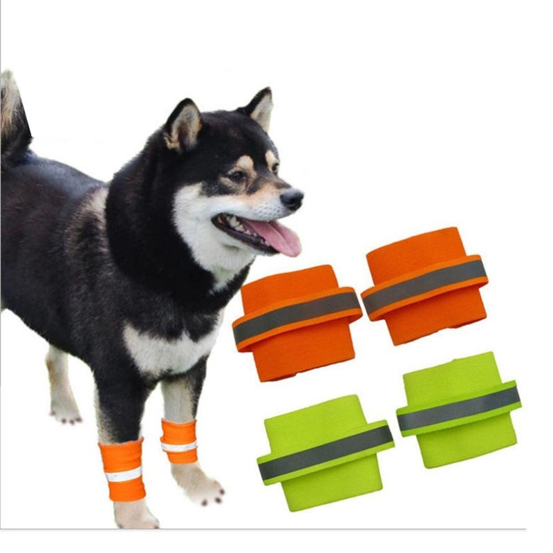 [Australia] - Petmuch Neon Orange Dog Leg Protector Knee Wrap for Pets Golden Retriever Husky S 