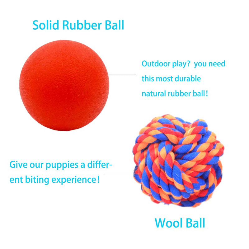 Volacopets 5 Different Functions Interactive Dog Toys, Dog Puzzle Toys, IQ Treat Ball for Medium Large Dog, Dog Squeaky Balls, Dog Ball, Food Treat Dispensing Toys, Puppy Toys 4 pack for Small dogs - PawsPlanet Australia