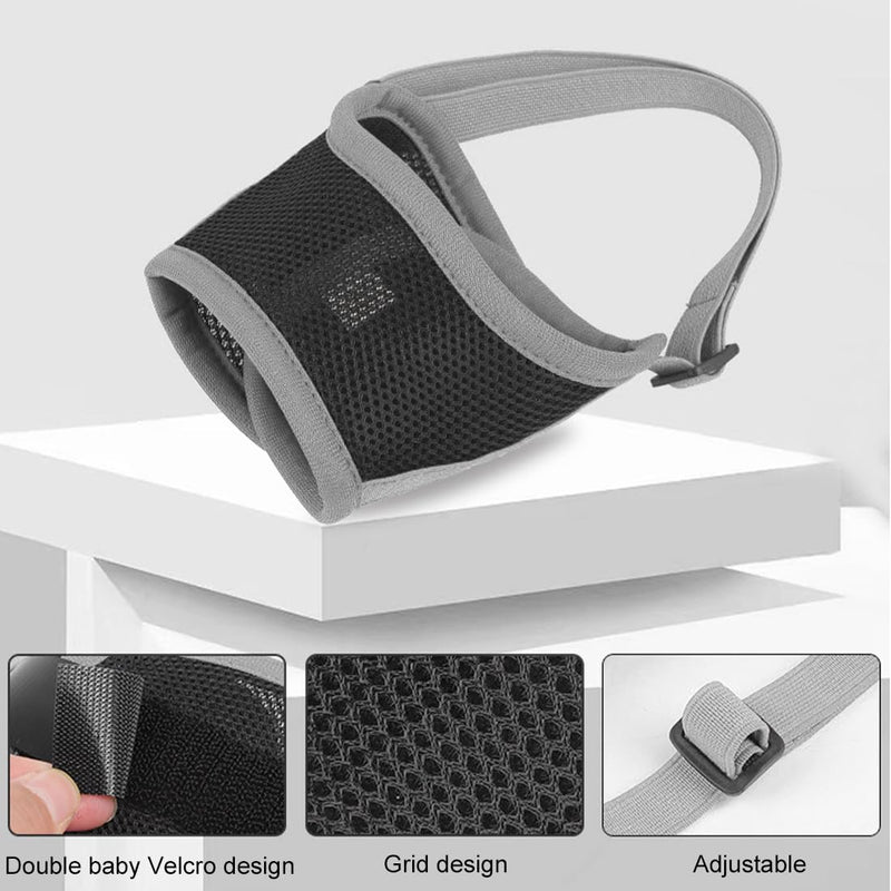 Tadipri Muzzle for Dogs Air Mesh Breathable Adjustable Pet Muzzles, Muzzle Made of Nylon for Dogs Medium and Large Dogs, Muzzle with Velcro Fastener Soft, Prevents Biting, Barking and - PawsPlanet Australia