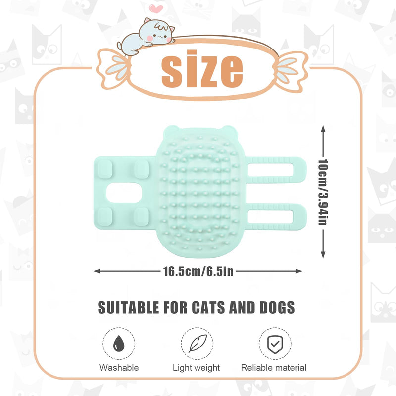 2pcs 2-in-1 Self Cleaning Cat Brush, Pet Tickling Artifact, Silicone Cat Grooming Massage Shedding Brush Adjustable Cat Face Scratchers for Corner Table Legs Climbing Frame Dog Pet Shedding Glove - PawsPlanet Australia