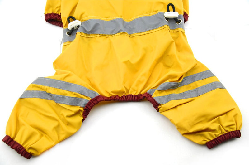 Xiaoyu Pet Dog Puppy Waterproof Raincoat Jacket with Cap for Small Medium Dogs, Yellow, XXL - PawsPlanet Australia