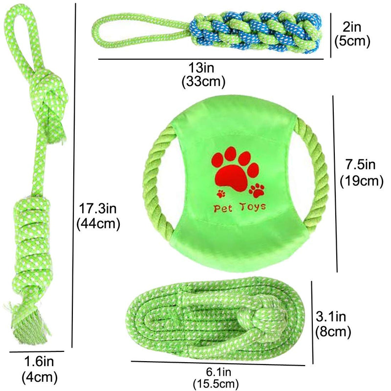 BundleMall Dog Chew Toys Set, 9 Packs Rope Dog Interactive Toy Braided Cotton Knot Rope Dog Indestructible Chew Teething Cleaning Large Dog Interactive Rope Toys (Set A) Set A - PawsPlanet Australia