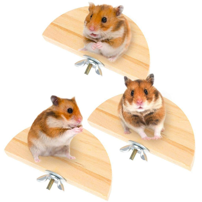 3 Pcs Parrot Cage Perch Bird Platform Natural Wood Stand Flat Perch Toy Bird Corner Shelf Bird Nail File Perches Pet Cage Accessories Exercise Toys for Budgies Parakeet Cockatiel Hamster Gerbil Mouse Type2 - PawsPlanet Australia