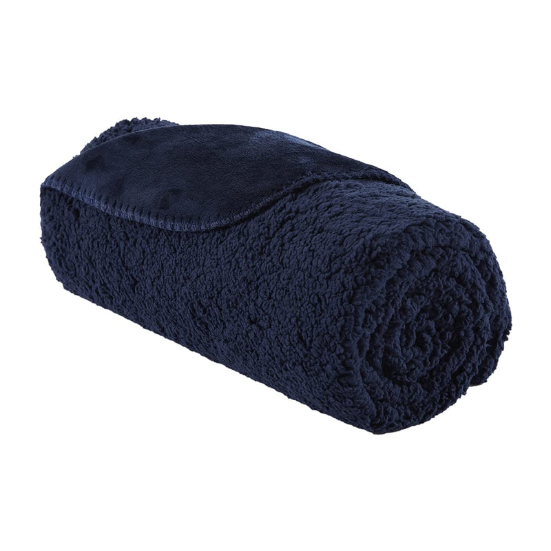 Softhug Waterproof Dog Blanket for Dogs Cats, Super Soft and Warm Puppy Blanket for Small Dogs Cats, Fleece Sherpa Throw Furniture Protector Pet Hair Resistant Blanket 30"x40" Navy Blue 30*40 - PawsPlanet Australia